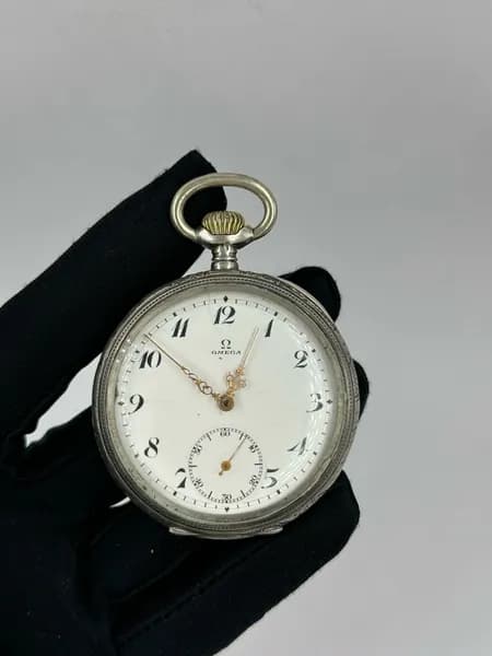 Часы карманные OMEGA Серебро 900 проба Узоры Рабочие! Редкость!