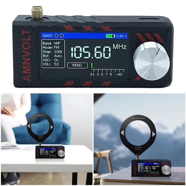 Цифровой радиоприёмник SI4732 с поддержкой FM/AM/SSB, 1,9-дюймовый цветной экран, встроенный усилитель для наушников