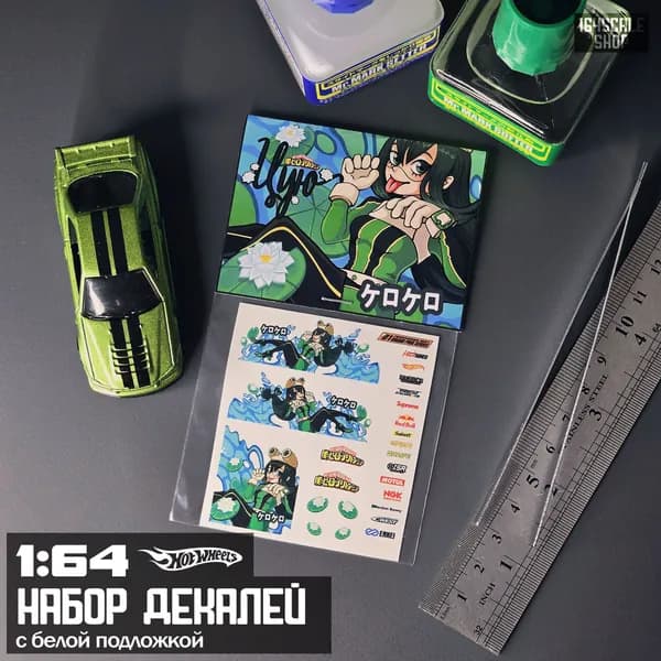 Набор декалей для HotWheels Цую My Hero Academy