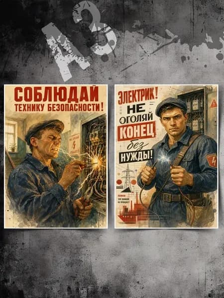 Постер ретро советский СССР интерьерный винтаж