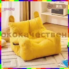 Прямой диван, механизм Юниор, 38х38х35 см,желтый