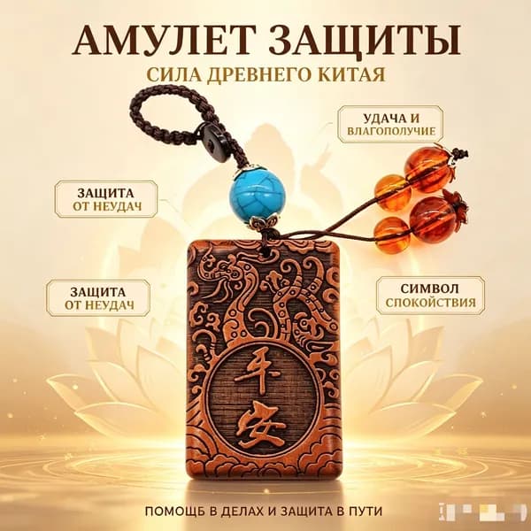 Подвеска для ключей из персикового дерева