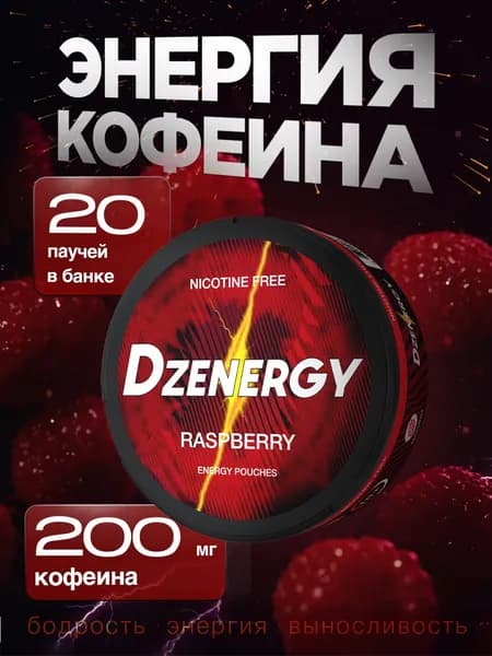 DZENERGY Raspberry сухой энергетик паучи