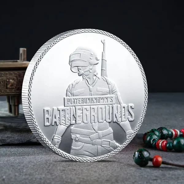 1 серебряная монета с памятным значком PUBG PUBG, предназначенная для использования в качестве подарка или коллекции