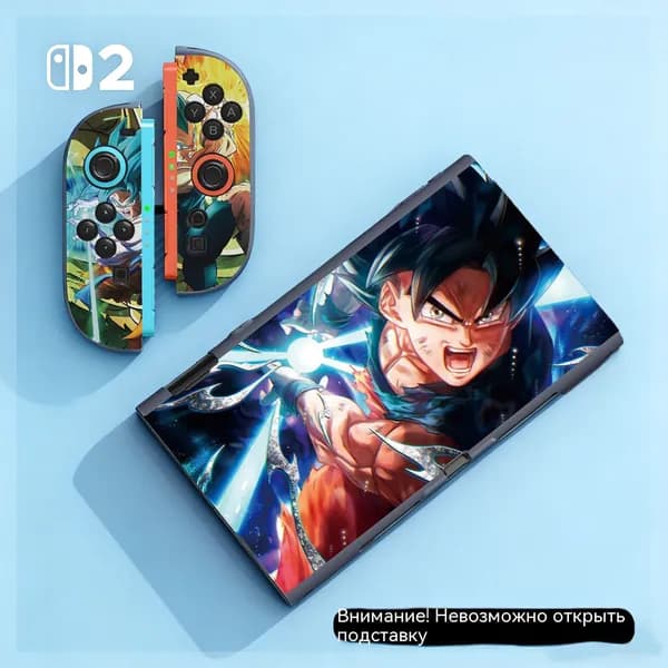 Dragon Ball, Мягкий защитный чехол с возможностью крепления для Nintendo Switch 2_Серый-Буклет по цигун