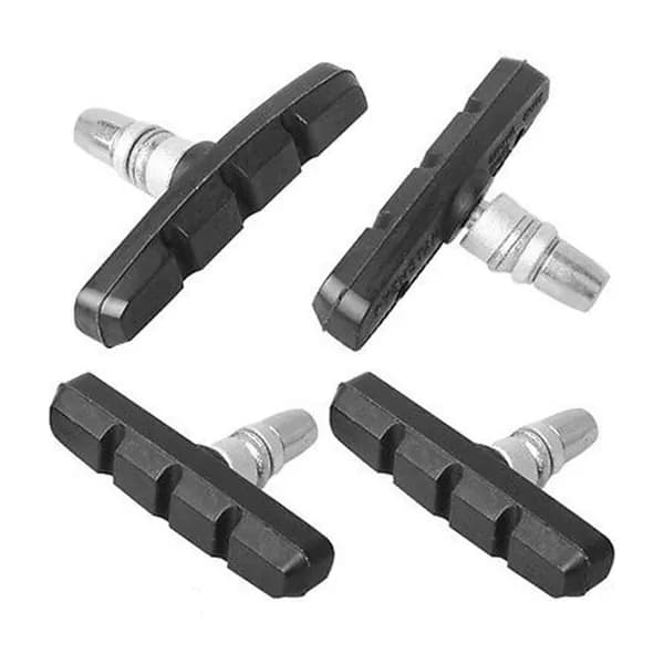Тормозные колодки для горных велосипедов V-Brake, резиновые с металлической основой, комплект из 4 шт.