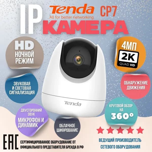Wi-fi камера видеонаблюдения поворотная СP7 с двусторонней связью,IP видеокамера