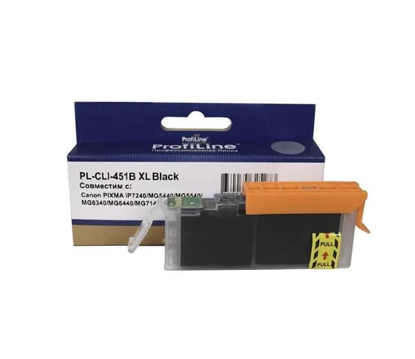 Струйный картридж ProfiLine CLI-451BK XL Black 11 мл для Canon PIXMA iP7240, iP8740, iX6840