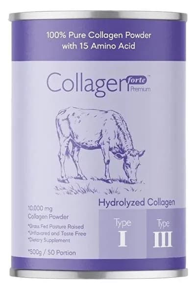 Collagen Forte порошок коллагена 100% натуральные двойные гидролизованные коллагеновые пептиды 500 г