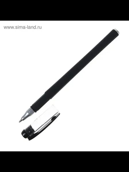 Ручка гелевая, 0.5 мм, стержень чёрный, чёрный корпус
