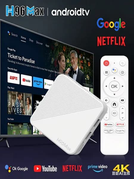 Смарт ТВ приставка для телевизора H96 Max H313 Android 14.0, 2/8 Гб, Wi-Fi, 4K