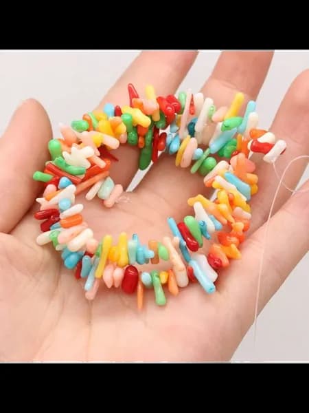 Желтые коралловые бусины из
