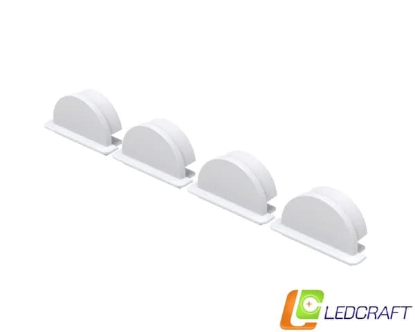Заглушки 4 шт для профиля LC-LPV0532M1 пластиковые серые