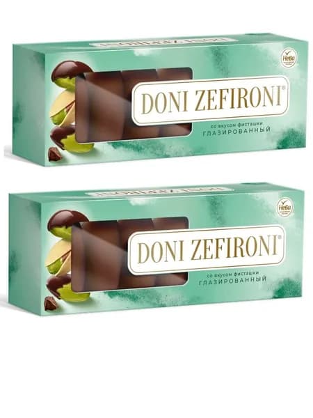 Зефир Нева DONI ZEFIRONI Глазированный Фисташка 210 грамм 2 штуки
