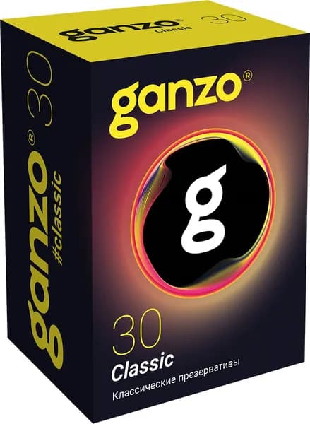 Презервативы Ganzo Classic, классические, латекс, 18 см, 30 шт