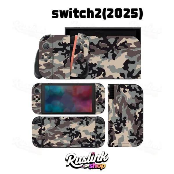 Защитные наклейки для Nintendo Switch 2(2025) - полноцветная пленка корпуса консоли Глянцевое покрытие + защита от царапин-12