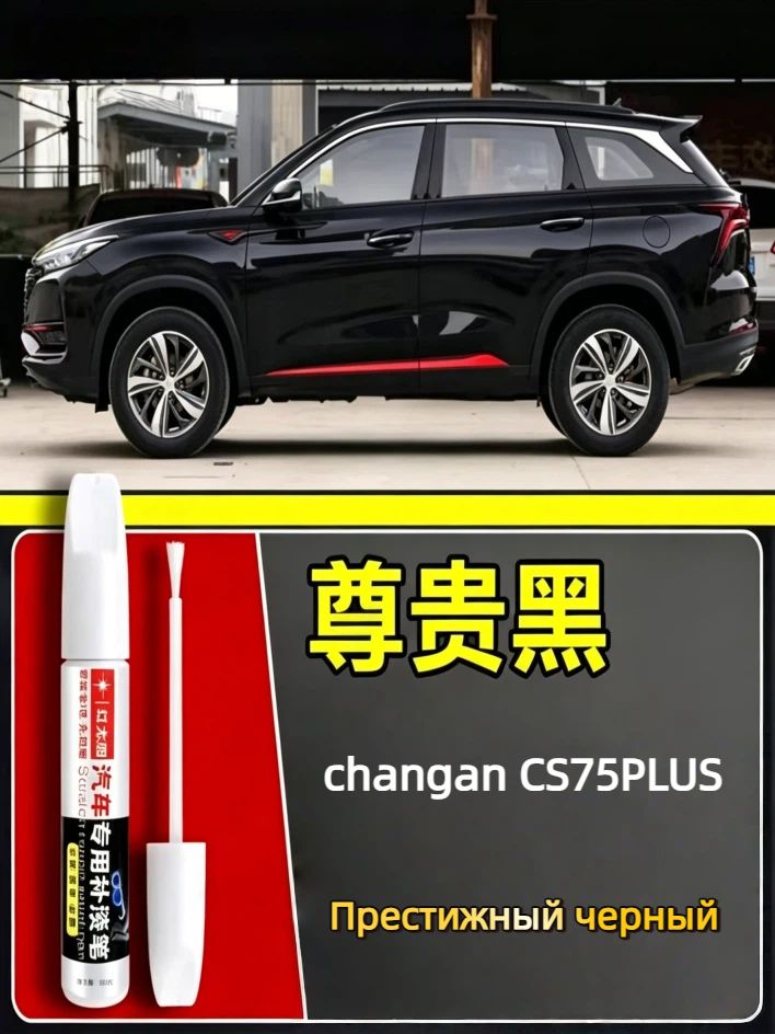 Краска автомобильная, цвет: черный, 15 мл, для автомобилей Changan