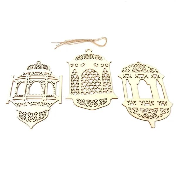 Подвесные деревянные фонарики к Рамадану