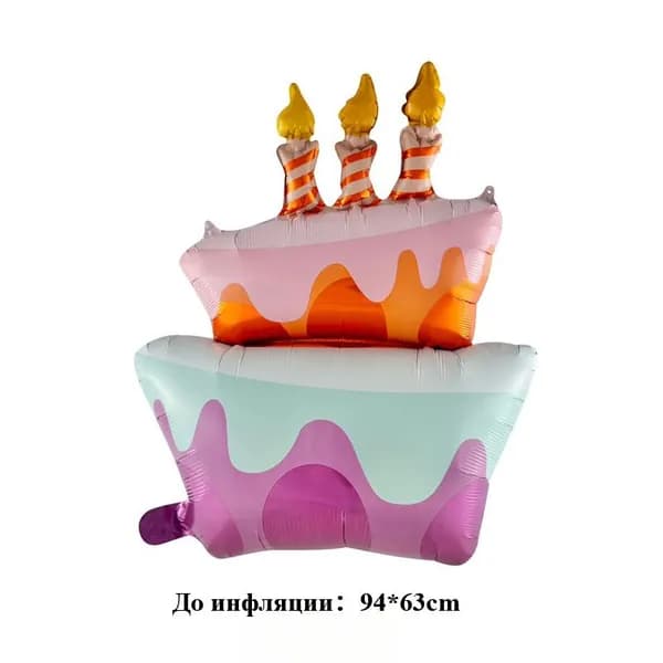 Мультяшный торт на воздушном шаре