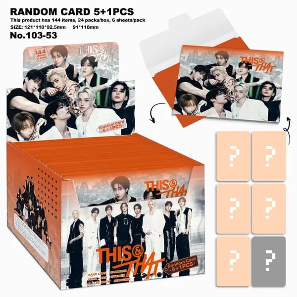 Карты KPOP случайные 5+1 Фотокарточки STRAYKIDS THIS&THAT ФОТОКАРТОЧКИ