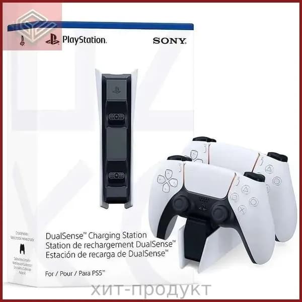 Зарядная станция для 2-х геймпадов Sony PlayStation 5, Док-станция для джойстиков DualSense,Зарядка для контроллеров PS5 с Со светодиодным индикатором