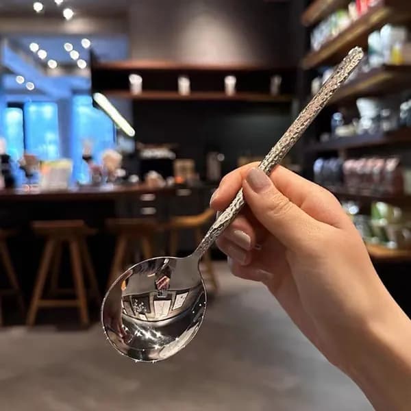 Ложка для салата серебристый