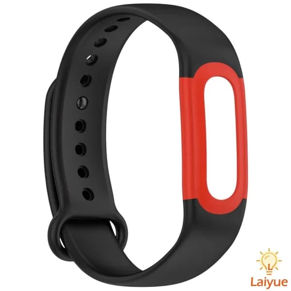 Ремешок для Fitbit Air из ТПУ, чёрно-красный, с застёжкой-кнопкой