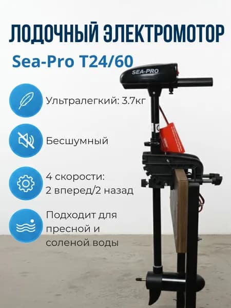 Транцевый лодочный электромотор Sea-Pro T24/60