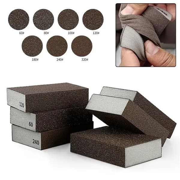 OZ-OCAR 2PCSGrit 60-320# Шлифовальная губка для стен, наждачная бумага для шлифовального блока, полированный песчаный кирпич