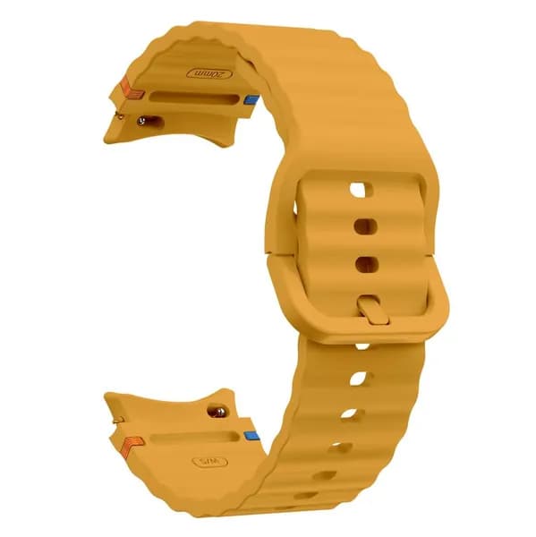 Новый ремешок для Samsung Watch7, такой же, волнистый, со строчкой, силиконовый, для Galaxy Watch6/5/4, черный, браслет.