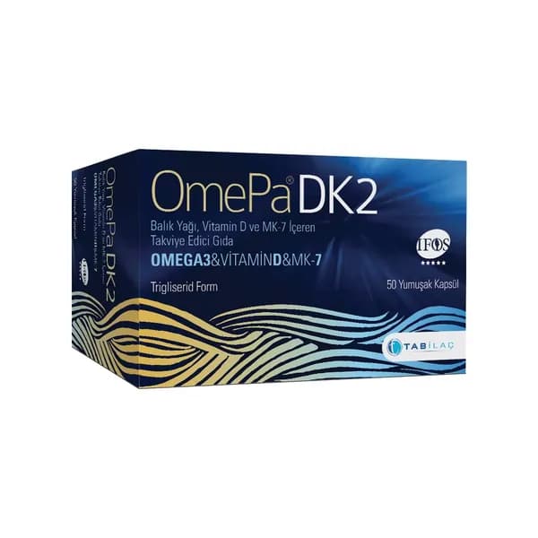 Omepa DK2 Омега-3, витамин D и MENAQ7, 50 капсул в виде вкусняшек