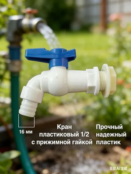 1/2-дюймовый кран с переходником, подходит для водонапорных баков, ведер, труб и т. д.