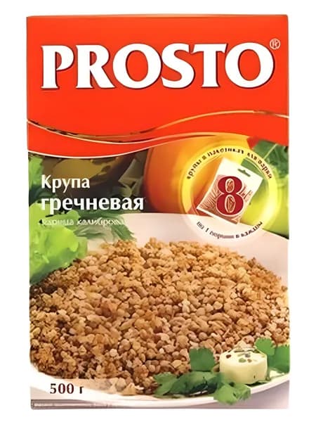 Крупа гречневая PROSTO высший сорт, в пакетиках, 8х62,5г
