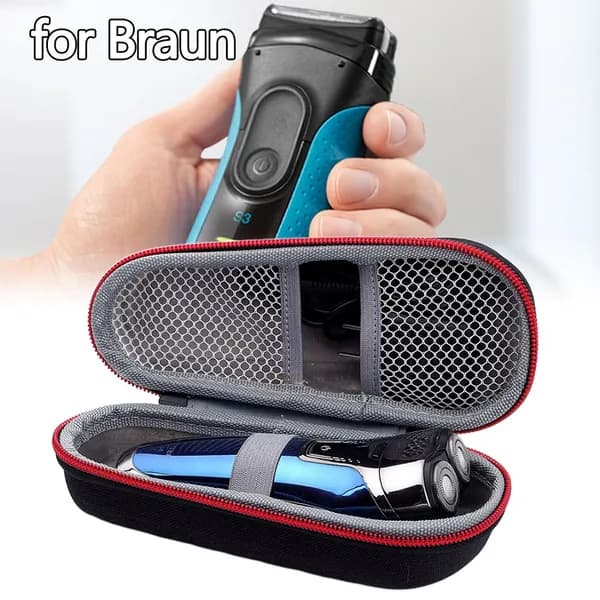Чехол для хранения бритвы, подходящий для триммера Braun серий S3, S5, S7, и зарядный кабель для поездок
