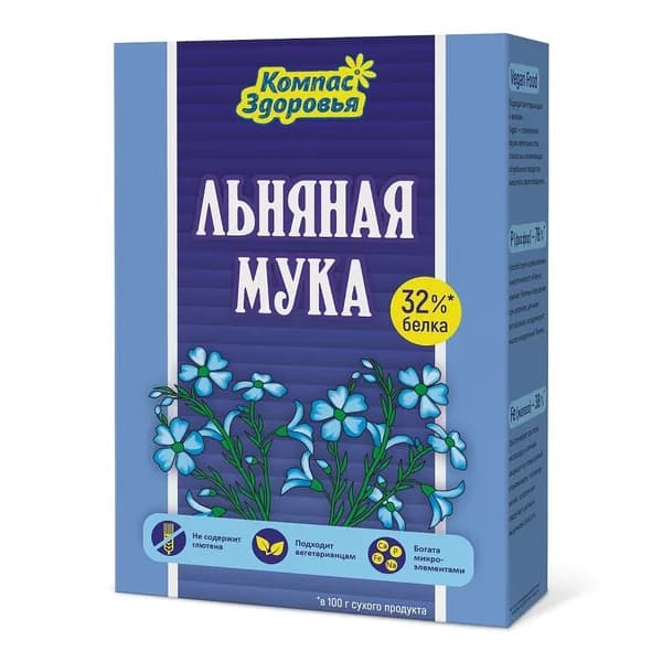 Мука льняная 300 гр Компас здоровья