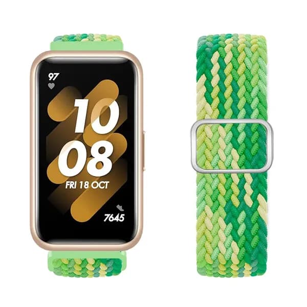 Нейлоновый плетеный ремешок Huawei Band 7 с пряжкой и браслетом регулируемой длины