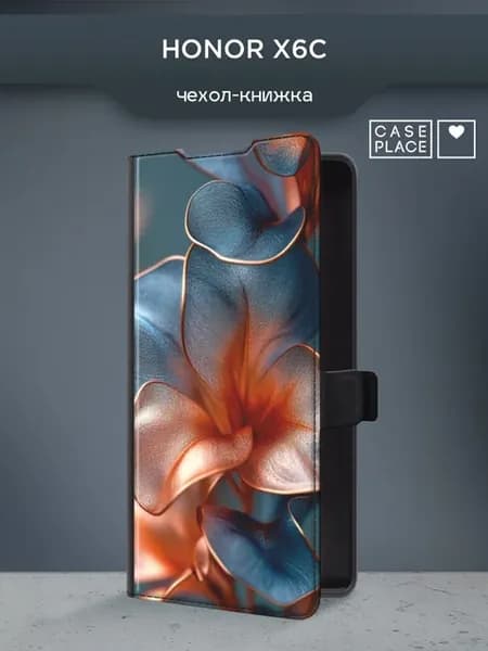 Чехол-книжка на X6c с цветочками