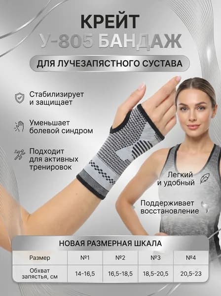 Бандаж на запястье эластичный, бесшовный, спортивный,бандаж для руки