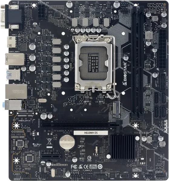 Biostar H610MH D5, LGA 1700, DDR5, Материнская плата