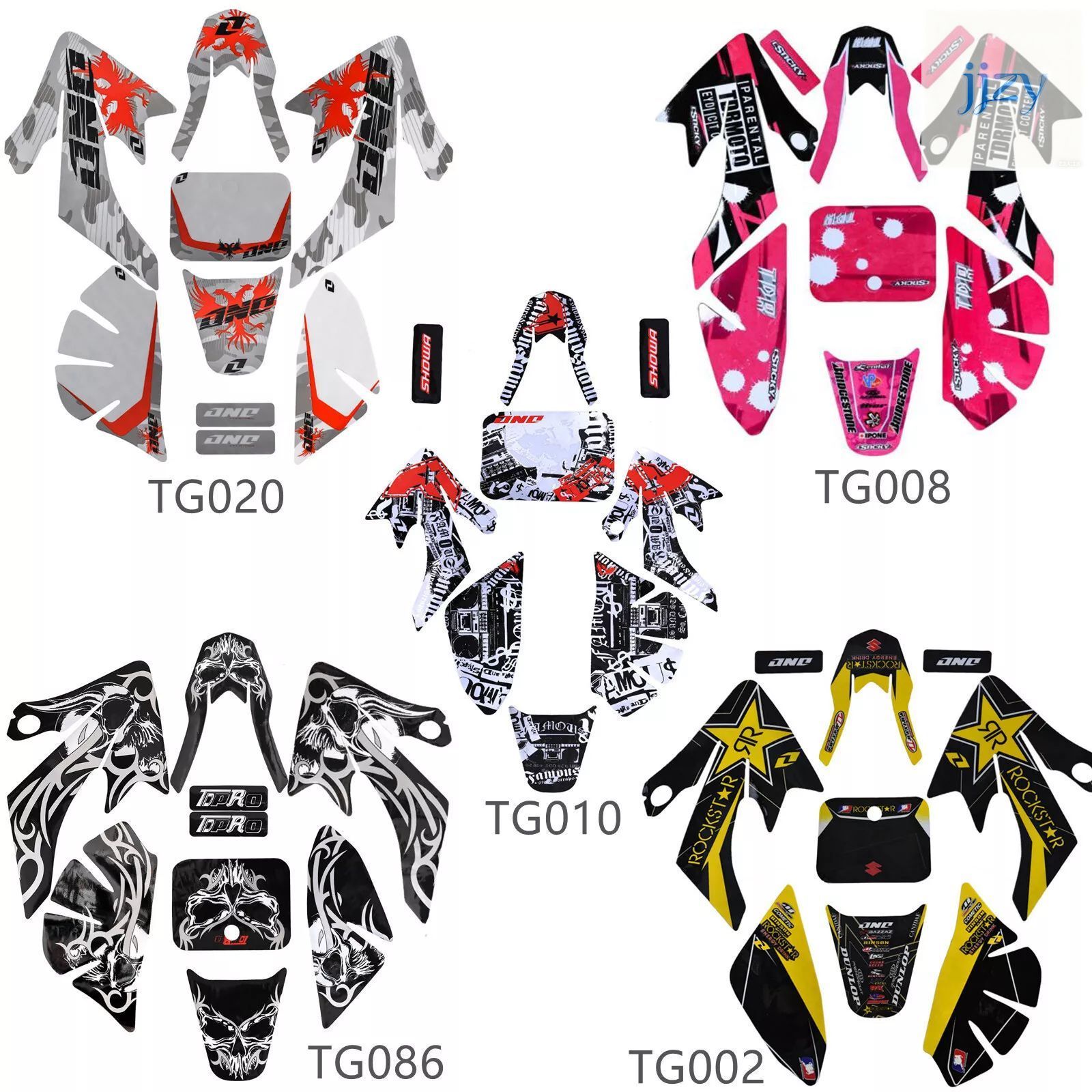 Набор пластиковых графических наклеек для питбайка CRF50 XR50 110cc 125cc Baja Мотошины  185/18 R27 128 A6