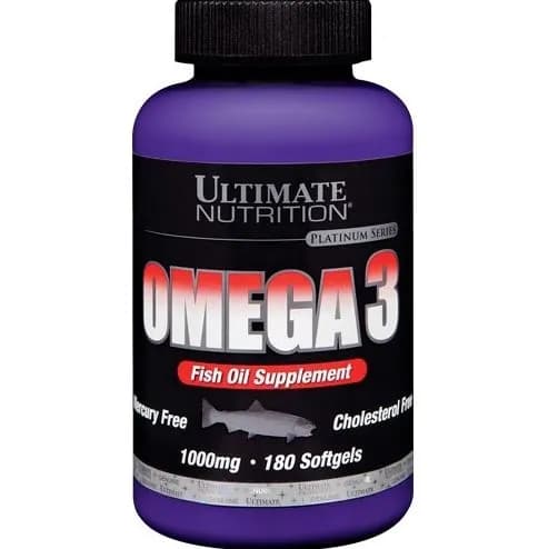 Рыбий жир Ultimate Nutrition Омега жиры 3, 180 капс