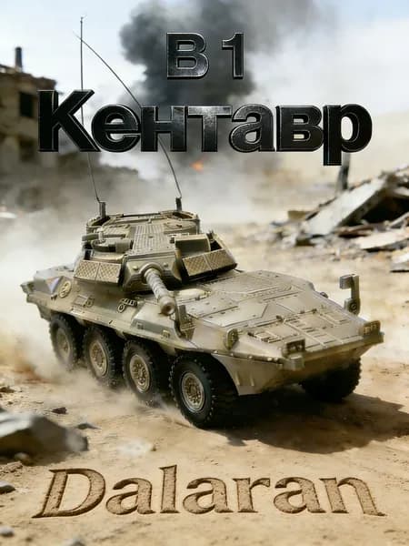 Centauro B1 (Центавр) колесная самоходная истребителя танков NATO для сравнения 1/72 сборная модель без клея + наклейка - Dalaran