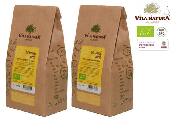 Vila Natura полента крупа кукурузная био Словения 2х500 гр.
