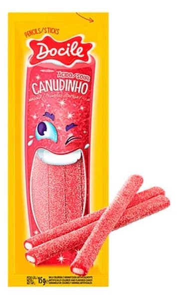 Жевательный мармелад DOCILE SOUR STRAWBERRY PENCIL (КАРАНДАШИ со вкусом клубники) /пакет/ 15г