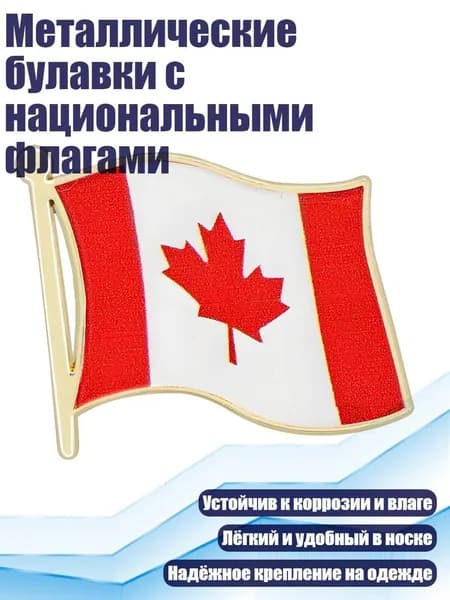 Металлические булавки с национальными флагами, - 5