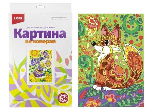 КАРТИНА ПО НОМЕРАМ ДЛЯ МАЛЫШЕЙ. ЛИСИЧКА