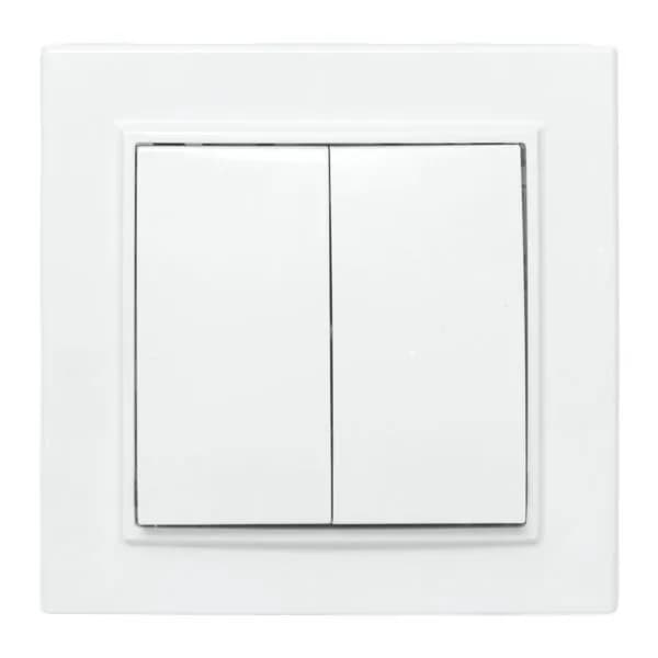 Выключатель 2-кл. СП Минск 10А IP20 бел. Basic EKF ERV10-023-10
