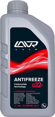 Антифриз Lavr красный G12+ (-45) 1 кг