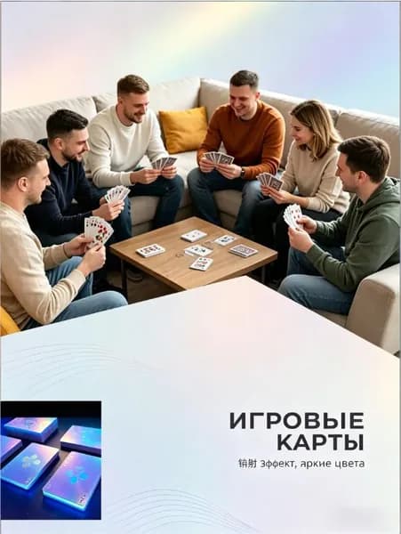 GEALFIS Карты игральные светящиеся 1 колоды покер, неоновые яркие карты для вечеринок и игр, ультрафиолетовое свечение, пластик