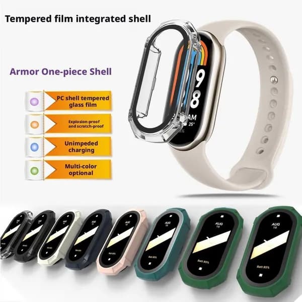 Подходит для Xiaomi Mi Band 10 защитная закаленная пленка + интегрированный защитный чехол для ПК